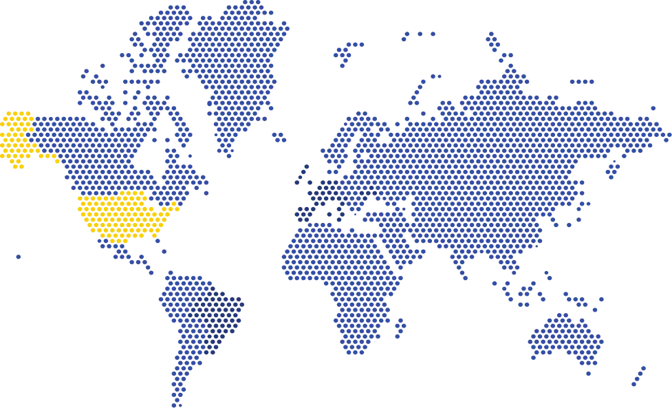 Map of USA and Canada